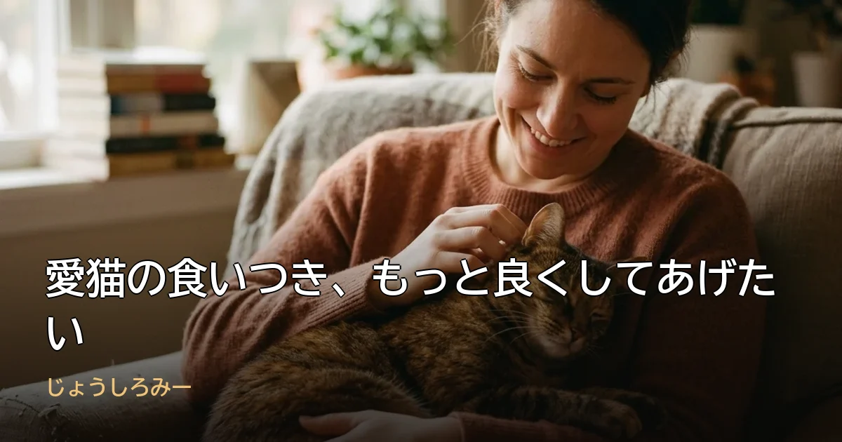 愛猫の食いつき、もっと良くしてあげたい