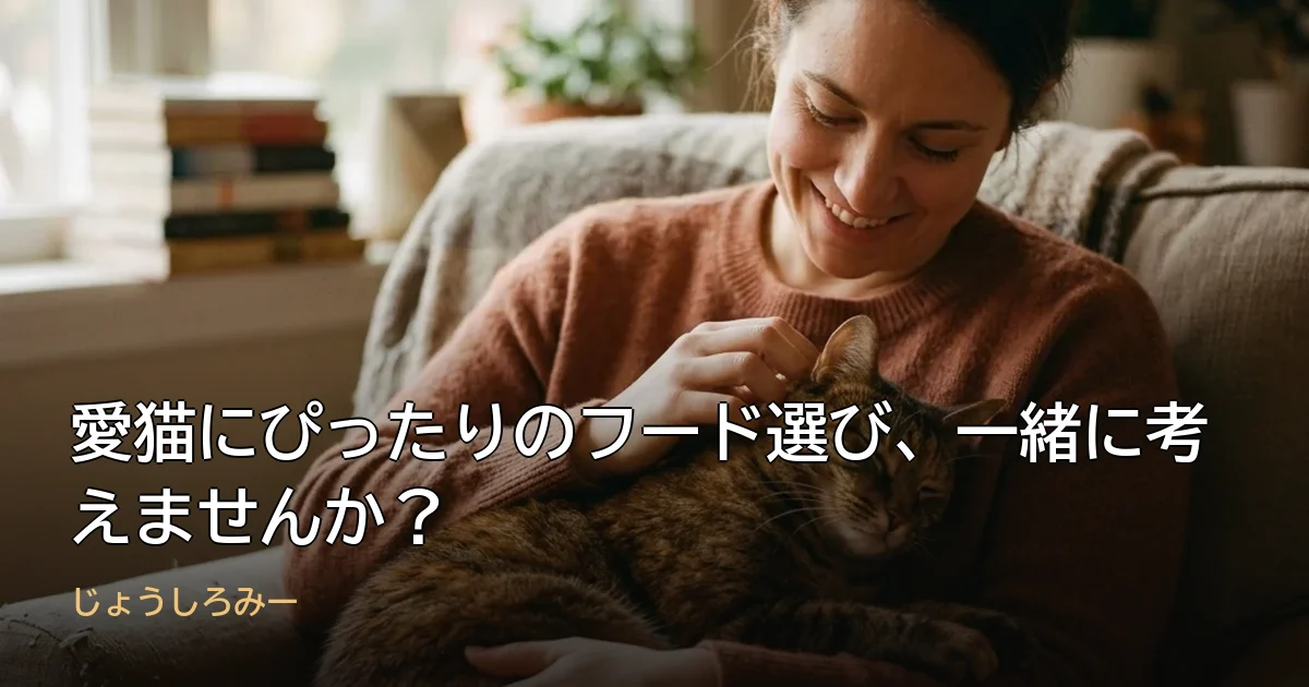 愛猫にぴったりのフード選び、一緒に考えませんか?
