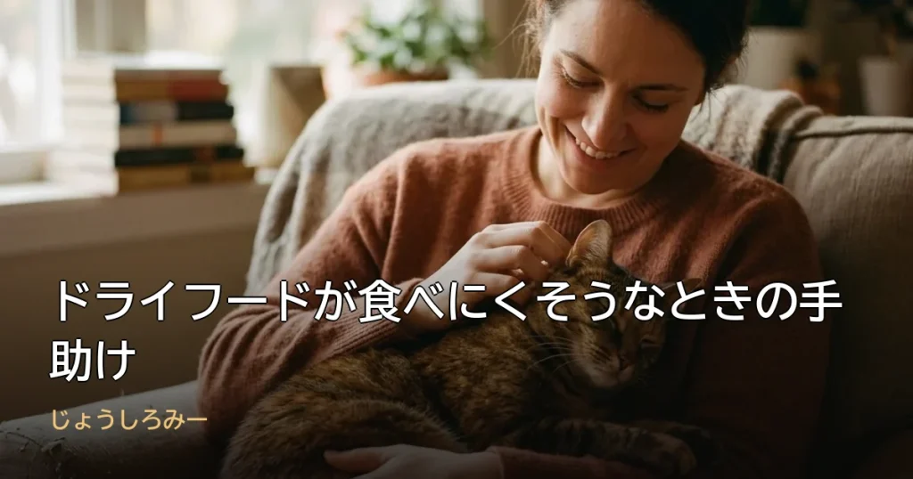 ドライフードが食べにくそうなときの手助け