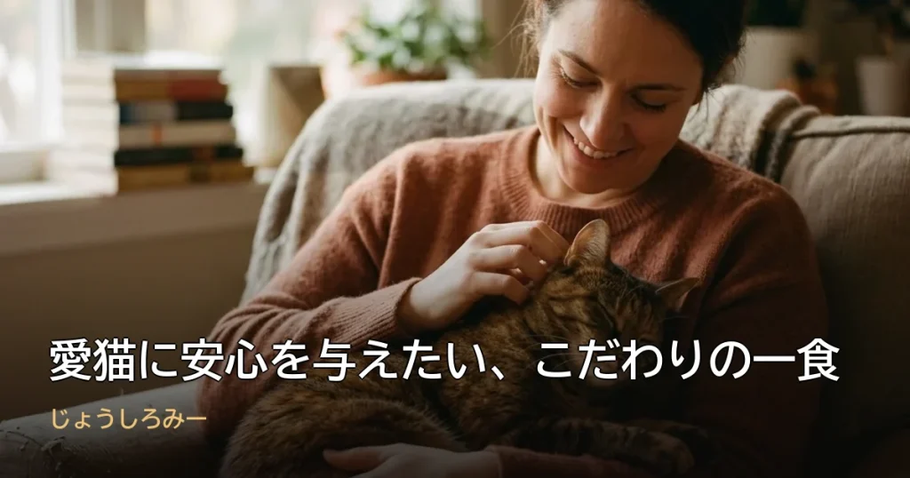 愛猫に安心を与えたい、こだわりの一食