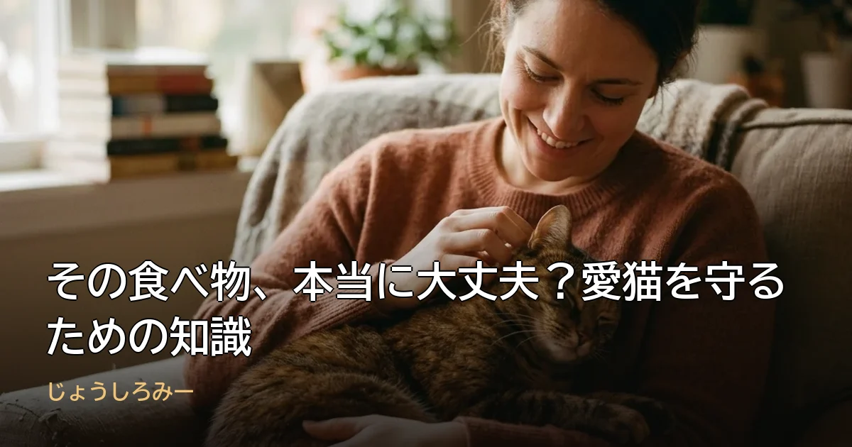 その食べ物、本当に大丈夫？愛猫を守るための知識