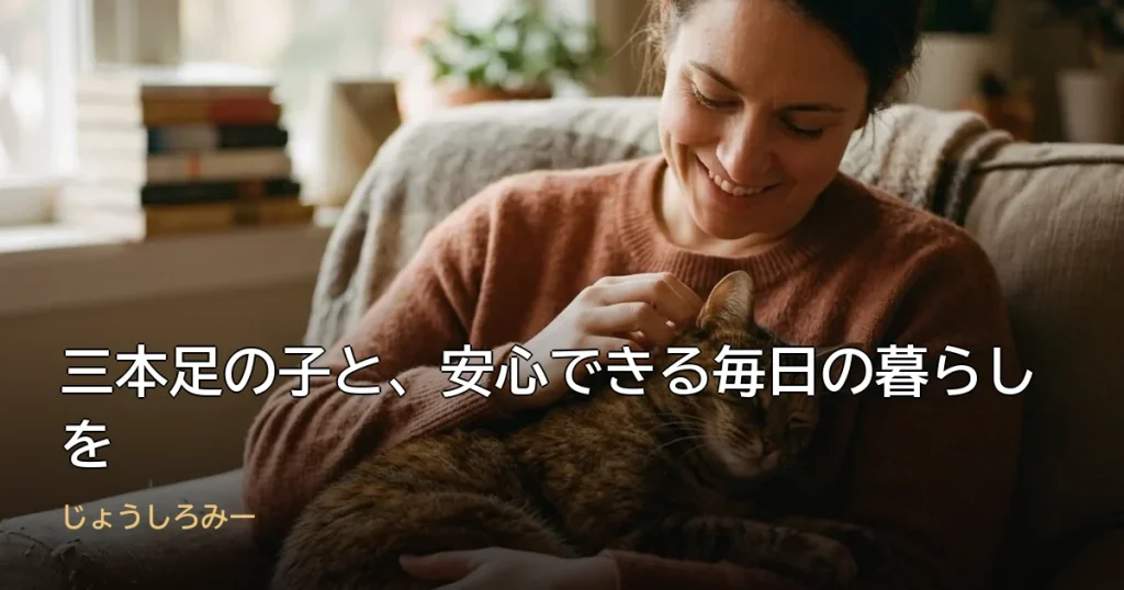 三本足の子と、安心できる毎日の暮らしを