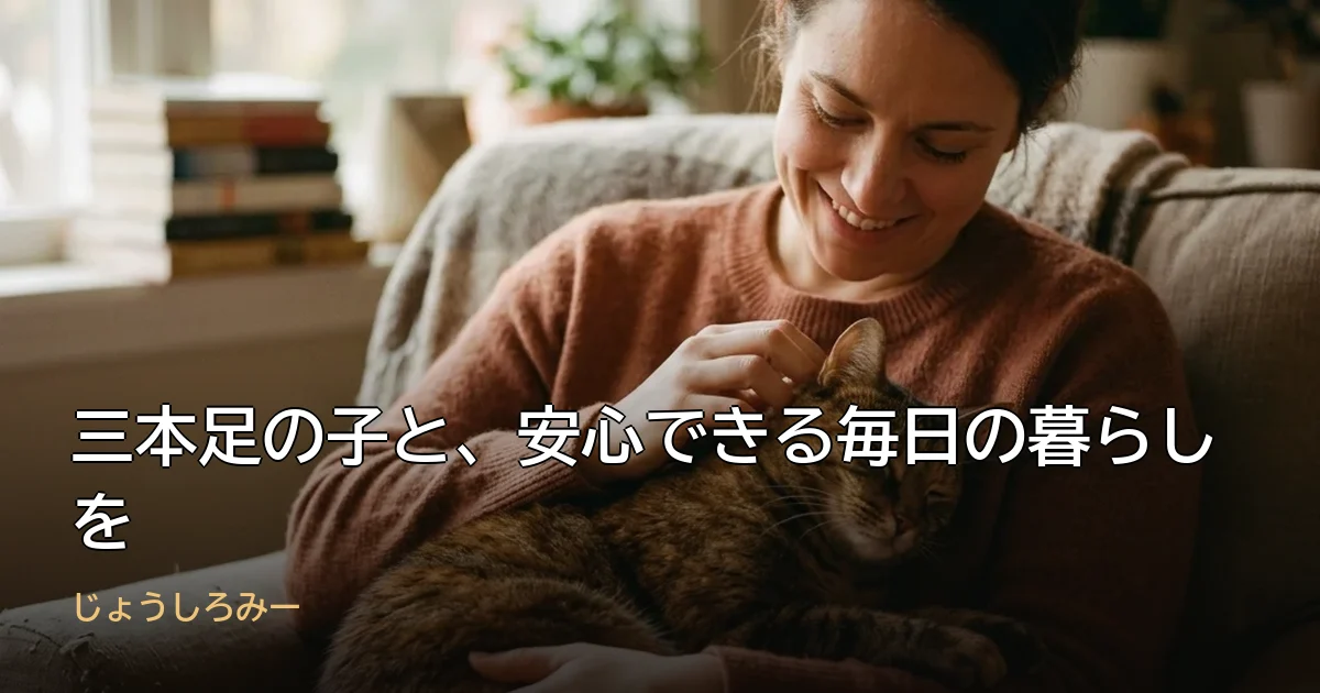 三本足の子と、安心できる毎日の暮らしを