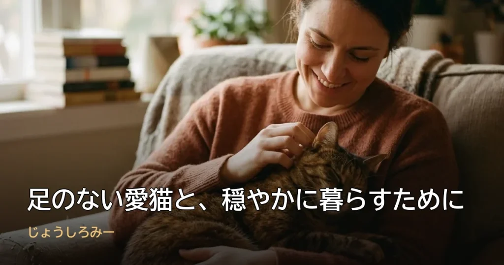 足のない愛猫と、穏やかに暮らすために