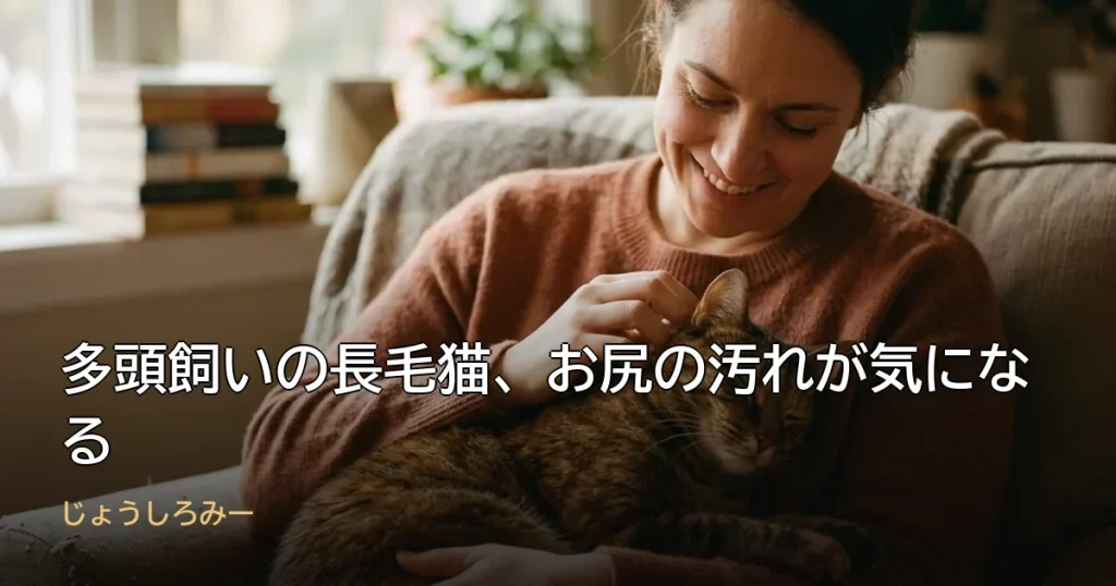 多頭飼いの長毛猫、お尻の汚れが気になる
