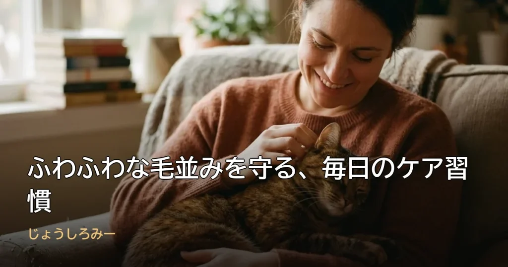 ふわふわな毛並みを守る、毎日のケア習慣