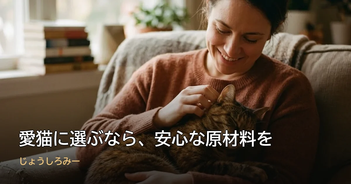 愛猫に選ぶなら、安心な原材料を