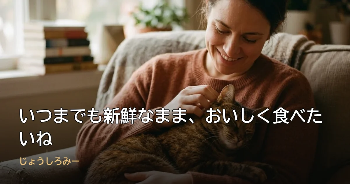 いつまでも新鮮なまま、おいしく食べたいね